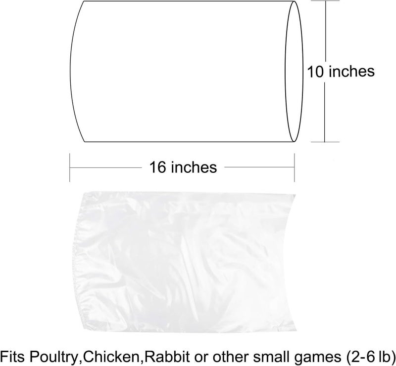 Morepack Poultry Shrink Bags,100 Pack 10x16 Inches Clear Poultry Heat Shrink Bags Freezer With 100 Zip Ties for Chickens,Rabbits - Image 2